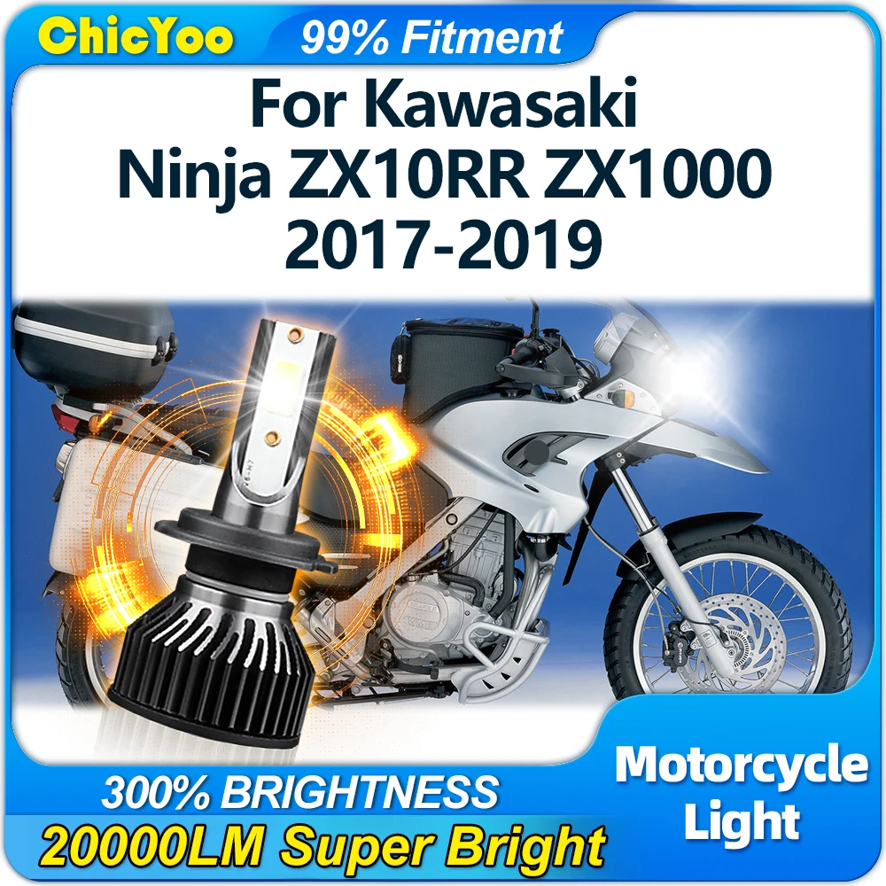 120W H7 Led Motorcycle Lamp 20000LM Moto Headlight Bulb 6000K Plug and Play For Kawasaki Ninja ZX10RR ZX1000 2017 2018 2019
120W H7 Led Motorcycle Lamp 20000LM Moto Headlight Bulb 6000K Plug and Play For Kawasaki Ninja ZX10RR ZX1000 2017 2018 2019