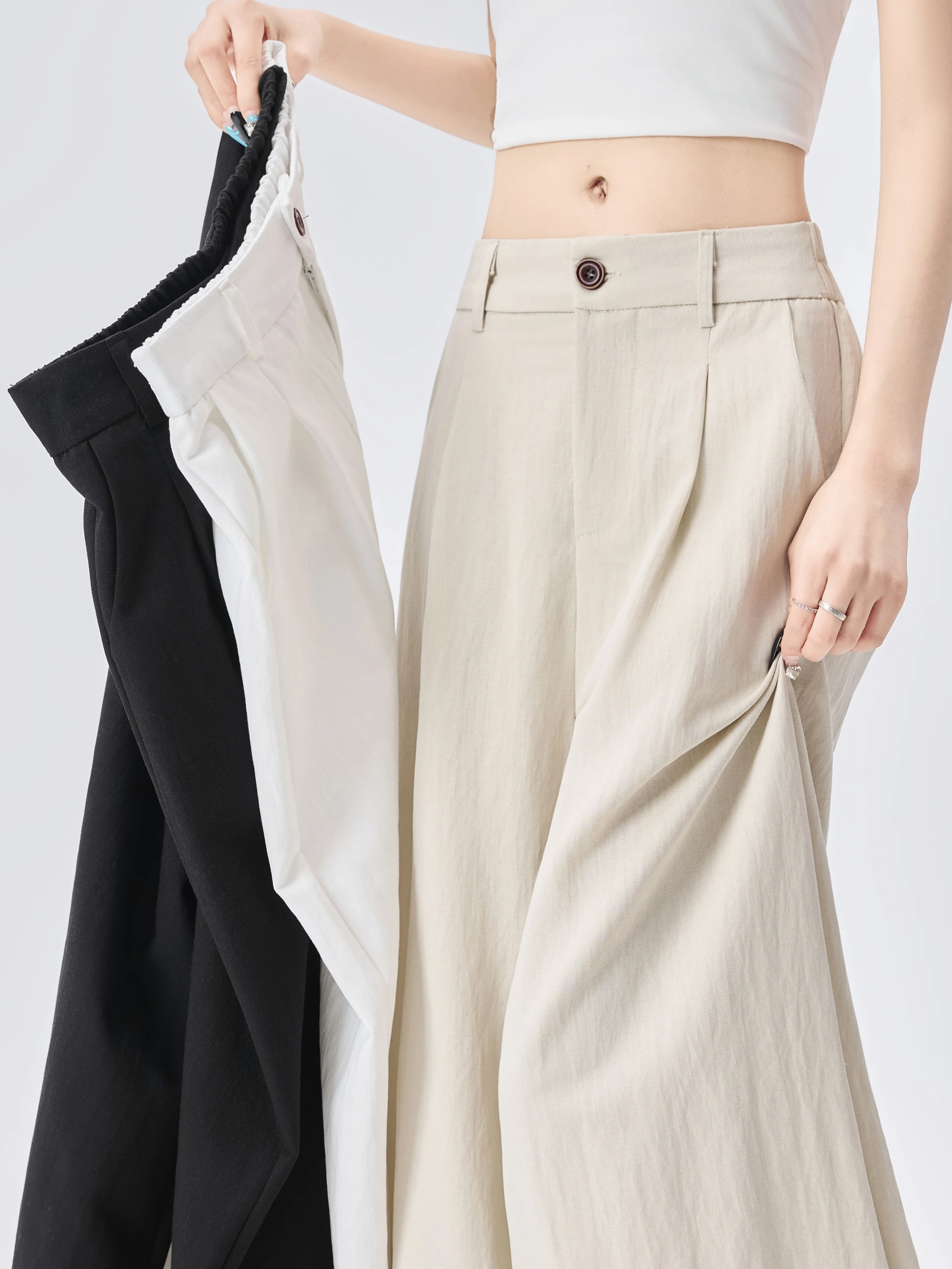High Waist Wide Leg Pants Women's Summer Thin Cotton Linen Loose Slimming Straight Nine Points Casual Trousers
High Waist Wide Leg Pants Women's Summer Thin Cotton Linen Loose Slimming Straight Nine Points Casual Trousers