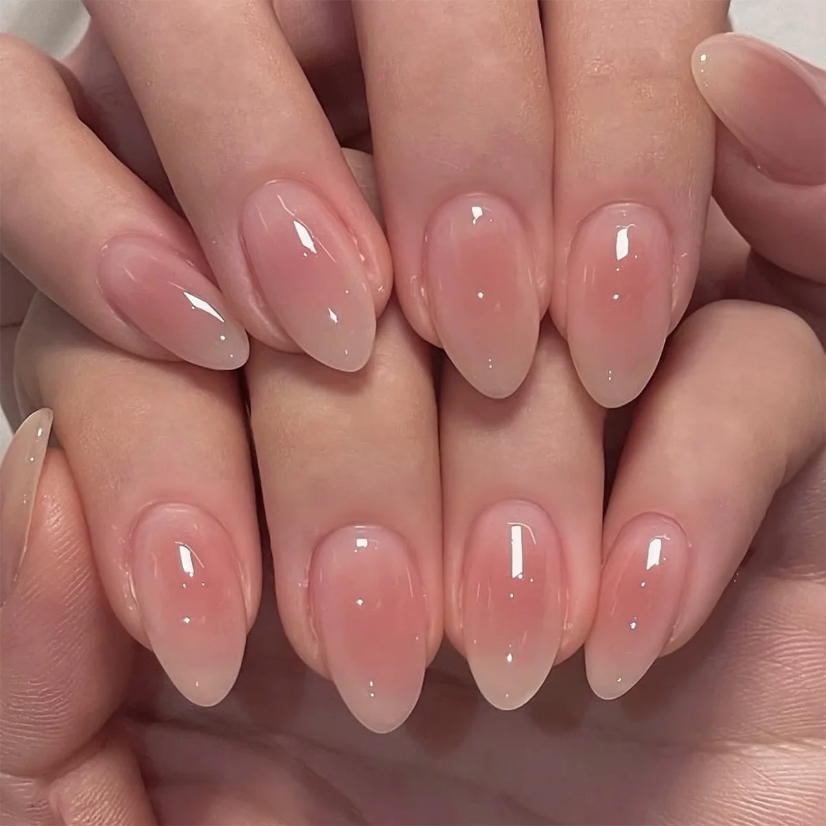 24Pcs Short Oval Head Blush Pink Press on Nails with Simple Designs Almond Nails Wearable Acrylic Full Cover Nail Tips with Glue
24Pcs Short Oval Head Blush Pink Press on Nails with Simple Designs Almond Nails Wearable Acrylic Full Cover Nail Tips with Glue