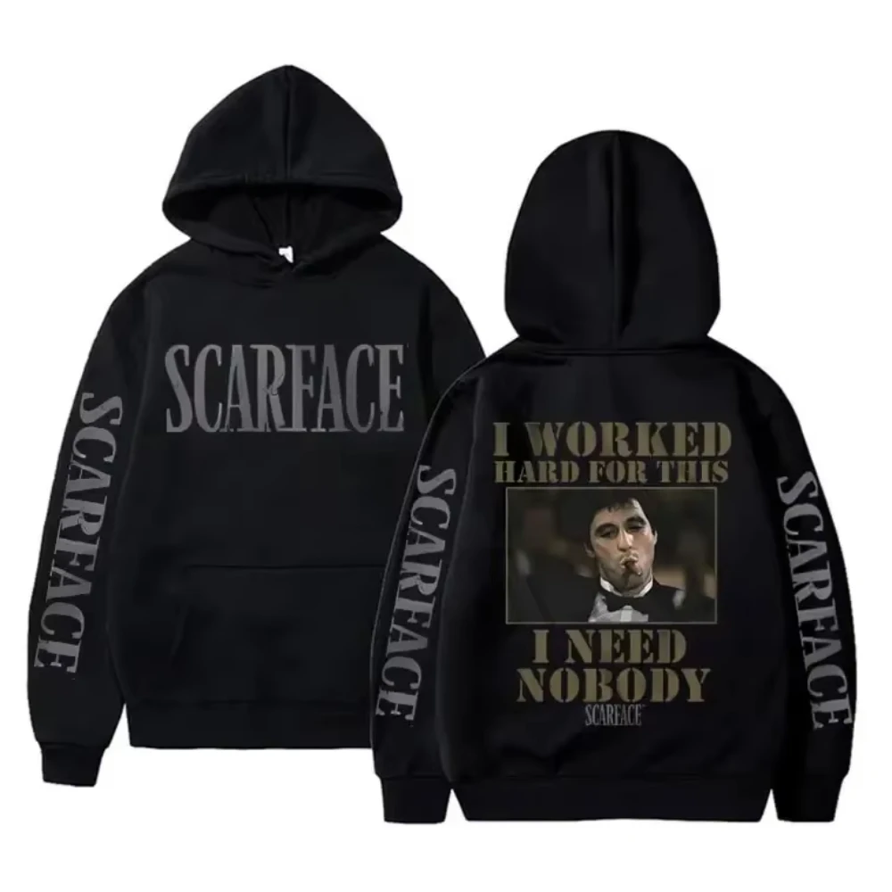 I Worked Hard for This I Need Nobody Scarface Hoodie Men Casual Sweatshirt Vintage Hoody Pullover Men's Hoodies Male Streetwear
I Worked Hard for This I Need Nobody Scarface Hoodie Men Casual Sweatshirt Vintage Hoody Pullover Men's Hoodies Male Streetwear
