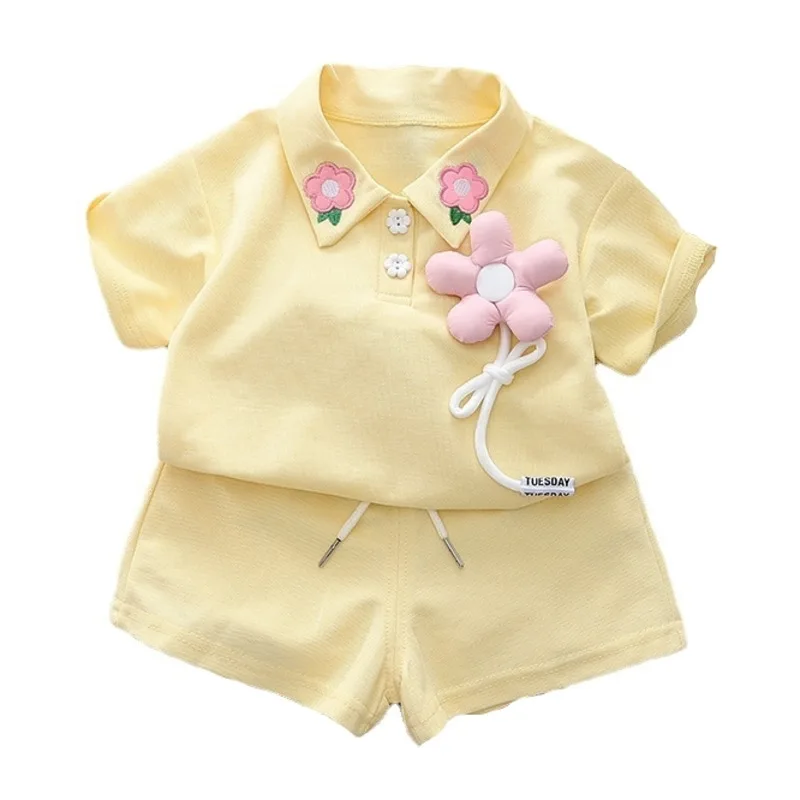 New Summer Fashion Baby Clothes Suit Children Girls Cute T-Shirt Shorts 2Pcs/Sets Infant Outfits Toddler Costume Kids Tracksuits
New Summer Fashion Baby Clothes Suit Children Girls Cute T-Shirt Shorts 2Pcs/Sets Infant Outfits Toddler Costume Kids Tracksuits