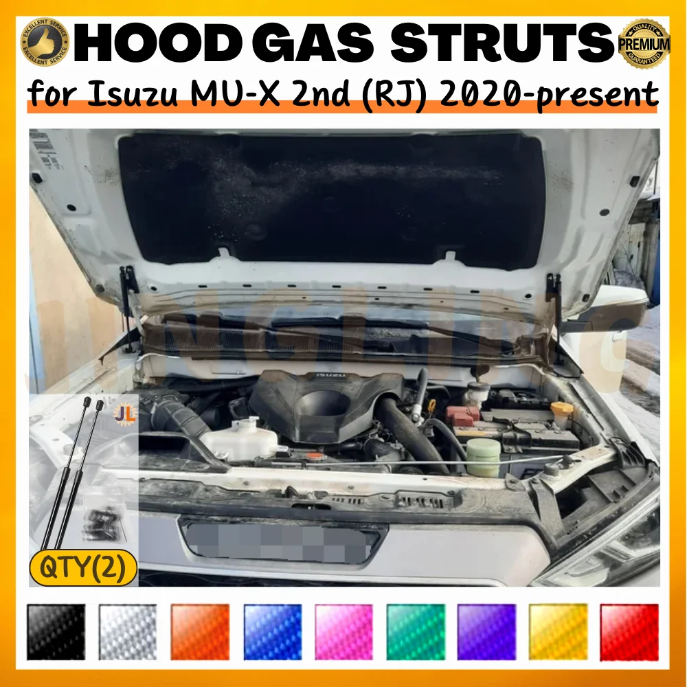 Qty(2) Hood Struts for Isuzu MU-X 2nd (RJ) 2020-present Front Bonnet Modify Lift Supports Dampers Gas Springs Shock Absorbers
Qty(2) Hood Struts for Isuzu MU-X 2nd (RJ) 2020-present Front Bonnet Modify Lift Supports Dampers Gas Springs Shock Absorbers