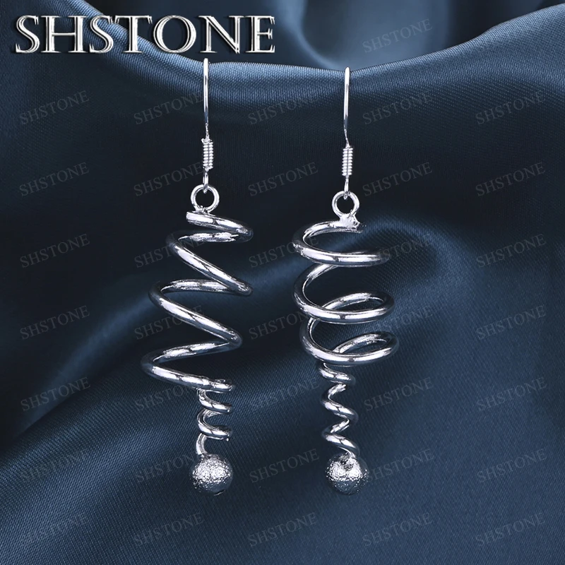 Elegant Charm 925 Sterling Silver Spiral Spring Bead Drop Earrings For Women High Quality Jewelry Birthday Anniversary Party
Elegant Charm 925 Sterling Silver Spiral Spring Bead Drop Earrings For Women High Quality Jewelry Birthday Anniversary Party