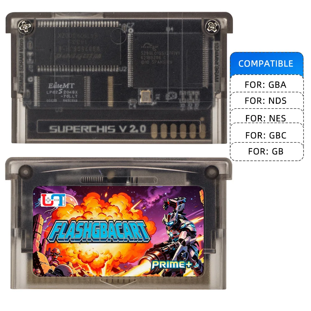 FLASHGBACART for SuperChis Prime+ Flash GBA Cart V2.0 Compatible for NES/GBA/NDS/GBA SP/GB Superchis gba Retro Gaming Accessory
FLASHGBACART for SuperChis Prime+ Flash GBA Cart V2.0 Compatible for NES/GBA/NDS/GBA SP/GB Superchis gba Retro Gaming Accessory