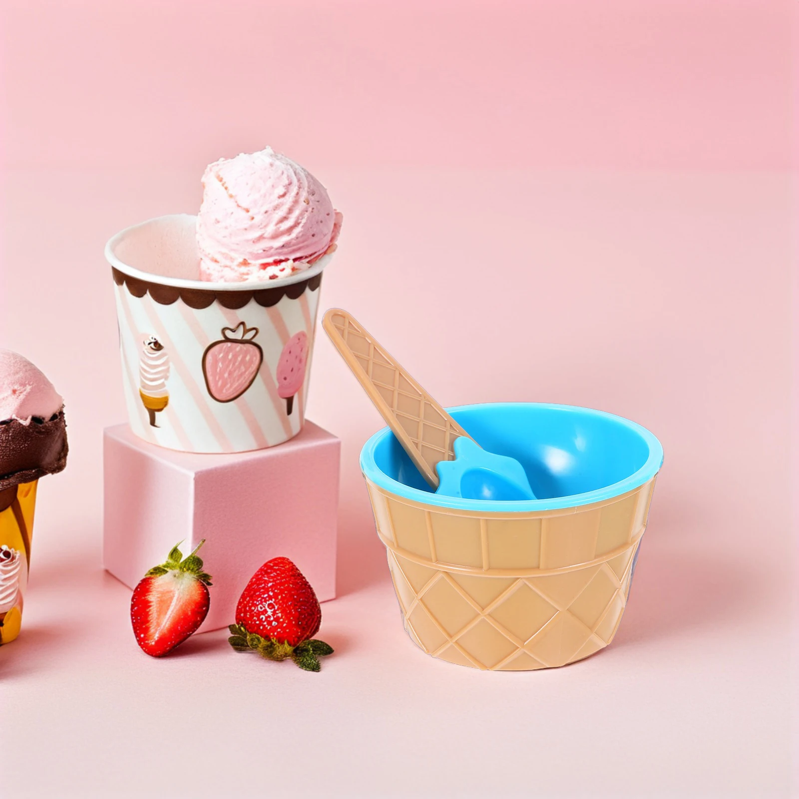 Ice Cream Bowl Set Double Layer Colorful Sundae Yogurt Mixing Cup Spoon Premium Plastic Environmental Friendly Safe Adorable
Ice Cream Bowl Set Double Layer Colorful Sundae Yogurt Mixing Cup Spoon Premium Plastic Environmental Friendly Safe Adorable
