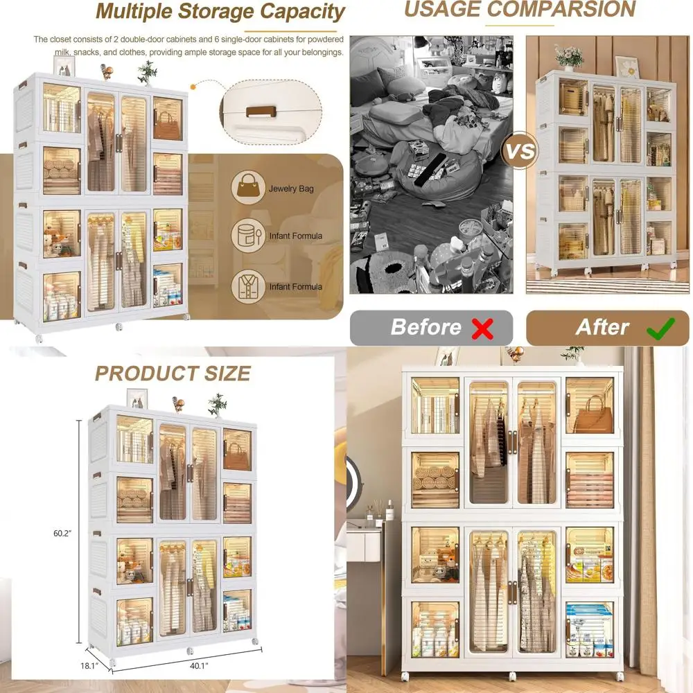 Портативный органайзер для гардероба на 12 кубов с подвесными стержнями и вешалками для хранения одежды и детей
Портативный органайзер для гардероба на 12 кубов с подвесными стержнями и вешалками для хранения одежды и детей