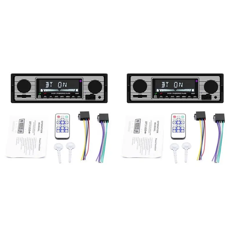 2X 1 DIN Retro Car Stereo Audio Automotive Bluetooth With USB USB/SD/AUX Card FM MP3 Player PC Type:ISO-5513-T48C
2X 1 DIN Retro Car Stereo Audio Automotive Bluetooth With USB USB/SD/AUX Card FM MP3 Player PC Type:ISO-5513-T48C