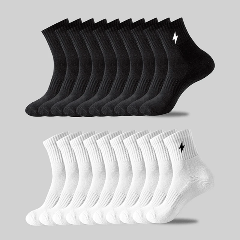 20 Pair Black and White Embroidered Lightning Men's and Women's Solid Color Medium Socks Thin Soft Sports Neutral Couple Sock
20 Pair Black and White Embroidered Lightning Men's and Women's Solid Color Medium Socks Thin Soft Sports Neutral Couple Sock