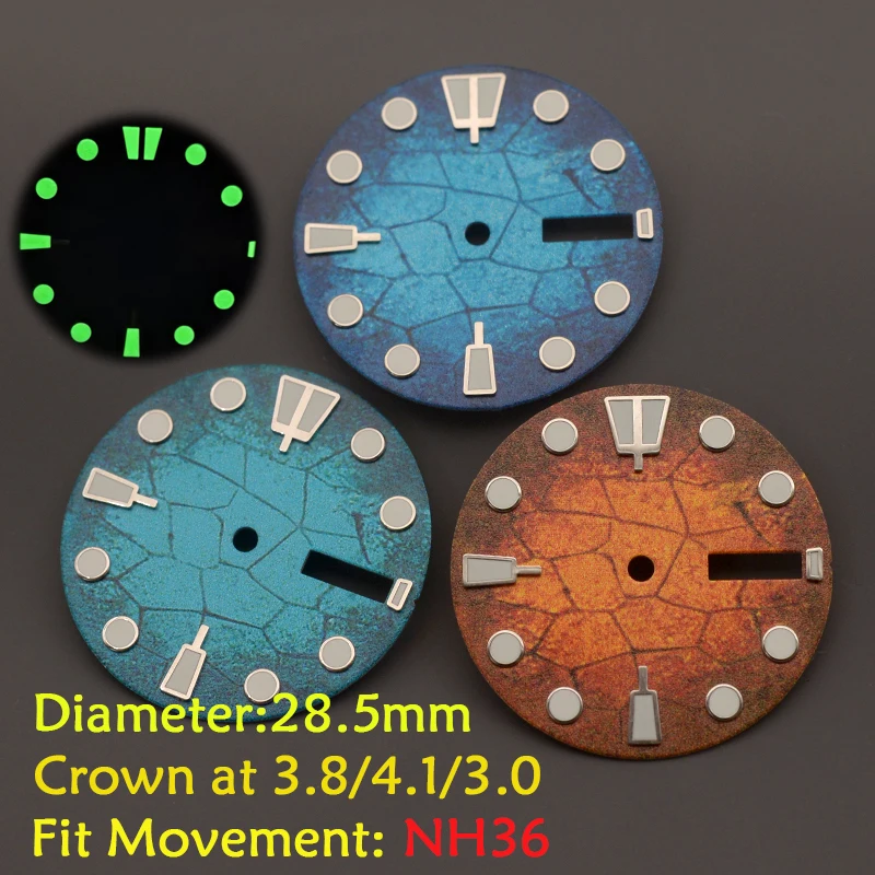 SKX007 SKX009 6105 SRPD Goldfish Monster Turtle Case And Dial 28.5mm Dial C3 Green HN35 HN36 Movement Watch Dial
SKX007 SKX009 6105 SRPD Goldfish Monster Turtle Case And Dial 28.5mm Dial C3 Green HN35 HN36 Movement Watch Dial