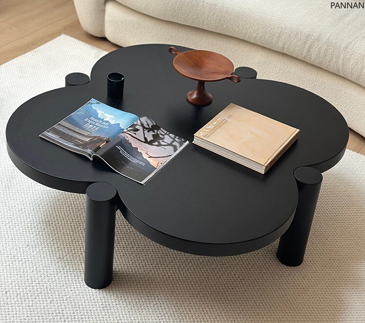 French antique coffee table living room household solid wood black petal coffee table
French antique coffee table living room household solid wood black petal coffee table