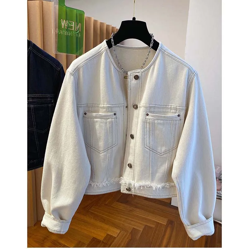 Women's Denim Coat 2026 Spring Autumn Short Korean Version Retro Ladies Top Versatile Elegant Loose Female Cowboy Jacket
Women's Denim Coat 2026 Spring Autumn Short Korean Version Retro Ladies Top Versatile Elegant Loose Female Cowboy Jacket
