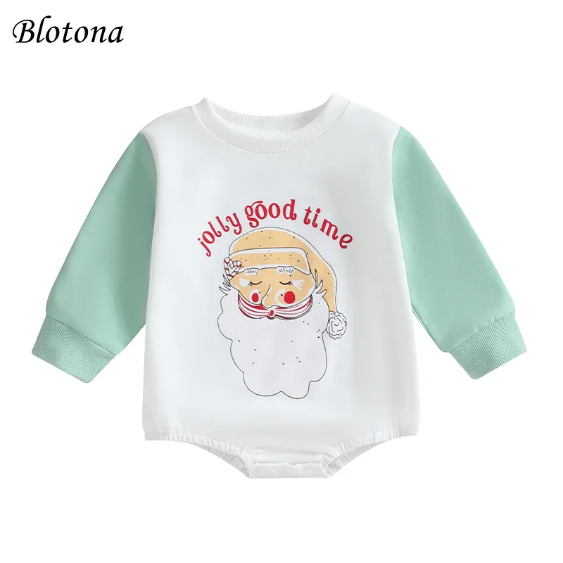 Blotona Infant Baby Christmas Sweatshirt Romper Cartoon Santa&Letter Print Round Neck Long Sleeve Bodysuit Toddler Clothes 0-18M
Blotona Infant Baby Christmas Sweatshirt Romper Cartoon Santa&Letter Print Round Neck Long Sleeve Bodysuit Toddler Clothes 0-18M