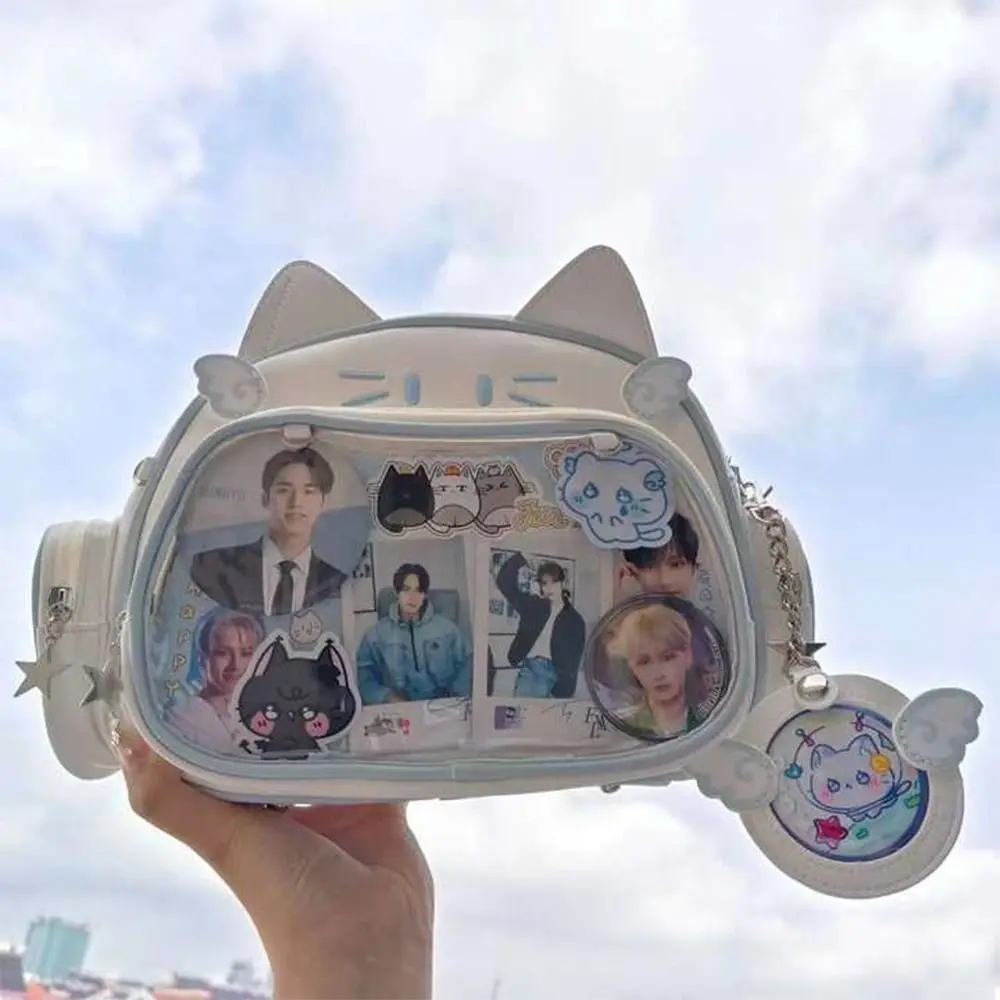 Повседневная сумка на молнии Kawaii Cat Itabag из искусственной кожи, хлопковая сумка для куклы, прозрачный карман, сумка для мелких предметов, кошелек, модные рюкзаки, подарок
Повседневная сумка на молнии Kawaii Cat Itabag из искусственной кожи, хлопковая сумка для куклы, прозрачный карман, сумка для мелких предметов, кошелек, модные рюкзаки, подарок