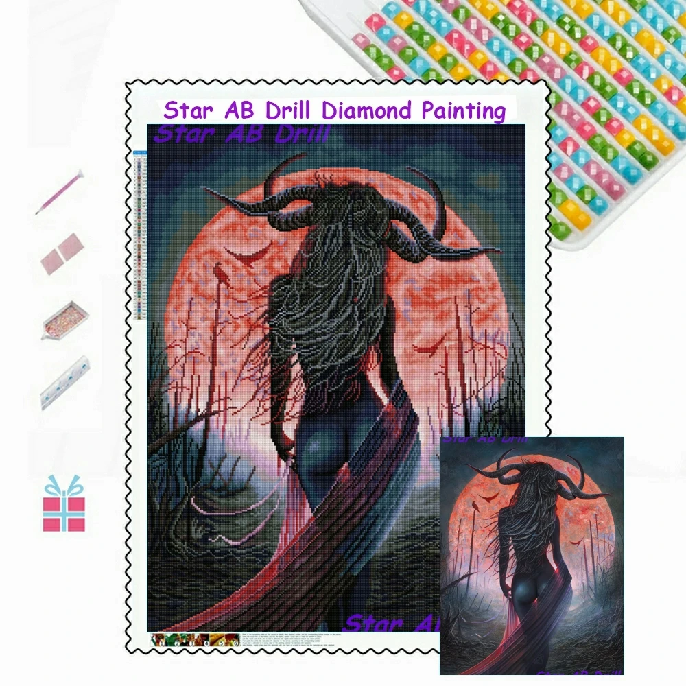 AB Drills Diamond Embroidery Sexy Dark Girl 5D DIY Diamond Painting Rhinestone New Seductive Medusa Woman Mosaic Home Decor Gift
AB Drills Diamond Embroidery Sexy Dark Girl 5D DIY Diamond Painting Rhinestone New Seductive Medusa Woman Mosaic Home Decor Gift