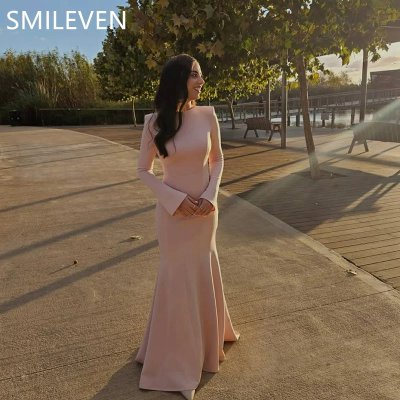 Smileven Mermaid Modest Long Sleeves Prom Dresses Saudi Arabia Pink Elegant Evening Dress Gift Customized 2025
Smileven Mermaid Modest Long Sleeves Prom Dresses Saudi Arabia Pink Elegant Evening Dress Gift Customized 2025