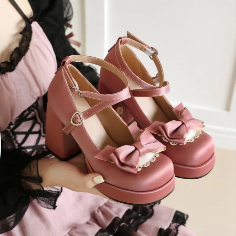 2027 Japanese Lolita Cosplay Mary Janes Shoes Women Bowknot Chunky Block High Heels Pumps Princess Date Dress Doll Party
2027 Japanese Lolita Cosplay Mary Janes Shoes Women Bowknot Chunky Block High Heels Pumps Princess Date Dress Doll Party