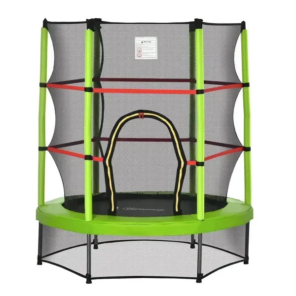 4.5FT Green Kids Trampoline with Safety Enclosure Net, SpringlDesign, for Ages 3 to 6
4.5FT Green Kids Trampoline with Safety Enclosure Net, SpringlDesign, for Ages 3 to 6
