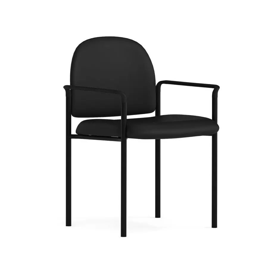 Side Reception Chair with Padded Armrests, Room Chair for Commercial or Residential Use, Black
Side Reception Chair with Padded Armrests, Room Chair for Commercial or Residential Use, Black