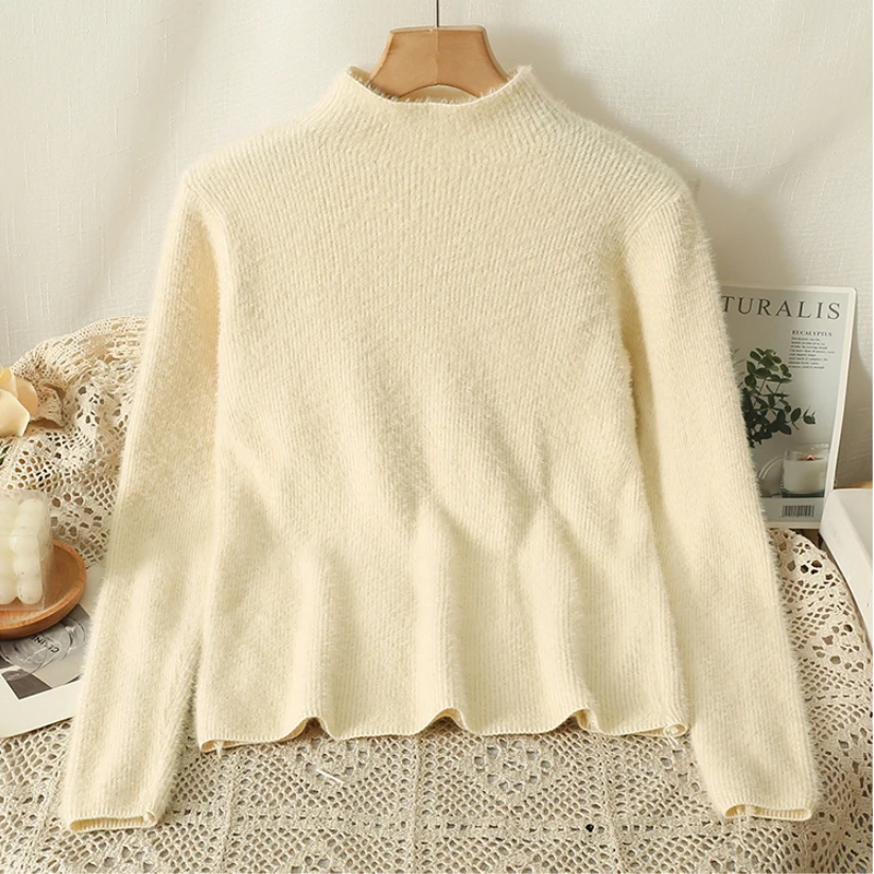 Half High Collar Bottoming Knitted TopsWomen Autumn Winter New Long Sleeve Pullover Korean Casual Fashion Thin Sweater
Half High Collar Bottoming Knitted TopsWomen Autumn Winter New Long Sleeve Pullover Korean Casual Fashion Thin Sweater