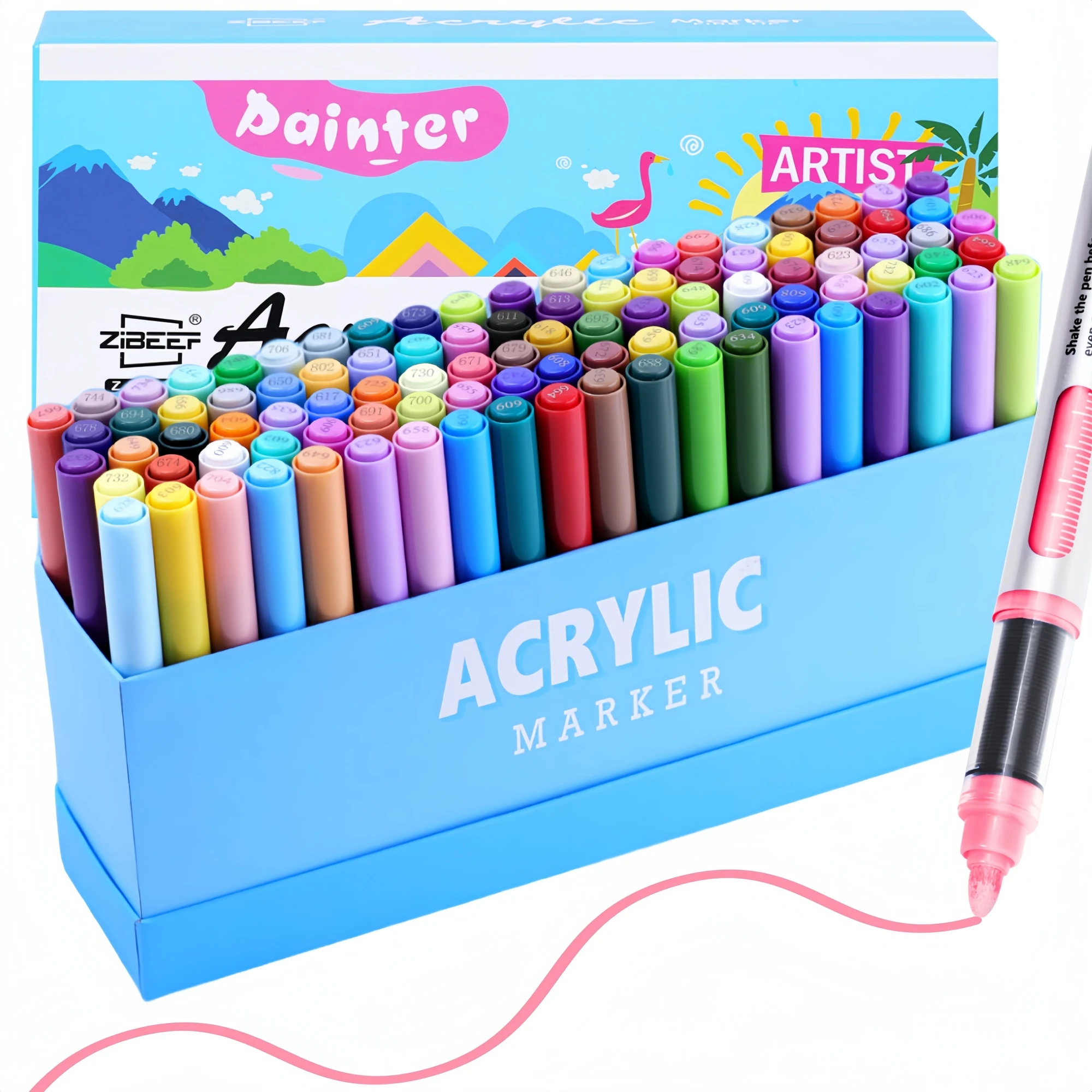 Automatic Ink Control Acrylic Paint Fine Tip Markers Set,Paint Markers, Acrylic Paint Pens for Wood, Stone, Canvas, Glass,Fabric
Automatic Ink Control Acrylic Paint Fine Tip Markers Set,Paint Markers, Acrylic Paint Pens for Wood, Stone, Canvas, Glass,Fabric