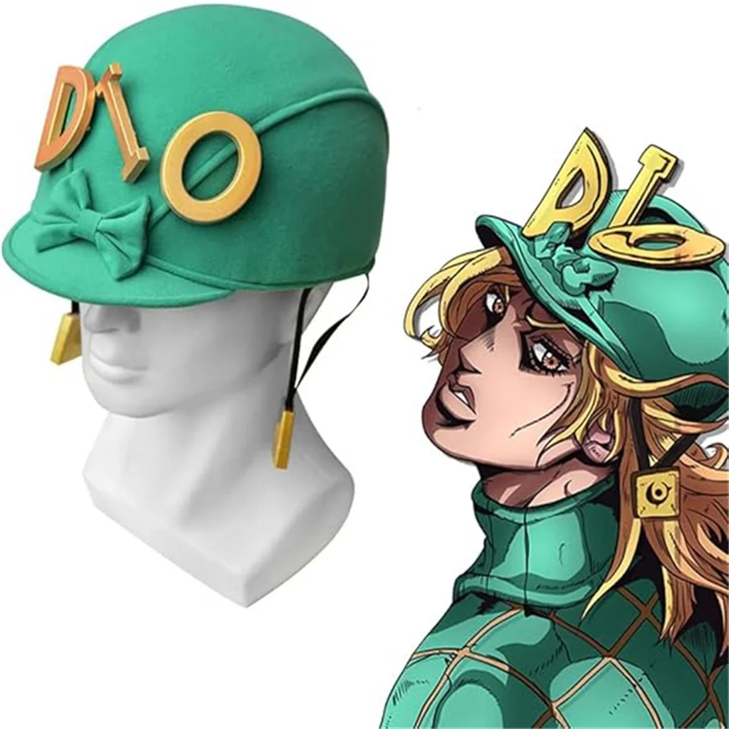 JoJo Adventure Cosplay Hat Bizarre Dio Brando Hat Diego Green Equestrian Cap Costume Accessories
JoJo Adventure Cosplay Hat Bizarre Dio Brando Hat Diego Green Equestrian Cap Costume Accessories