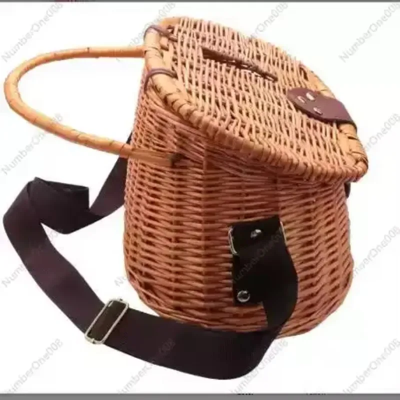 Hand Woven Wicker Fish Basket Portable Fish Trap Outdoor Fishing Creel Storage Basket Natural Material Weaving
Hand Woven Wicker Fish Basket Portable Fish Trap Outdoor Fishing Creel Storage Basket Natural Material Weaving