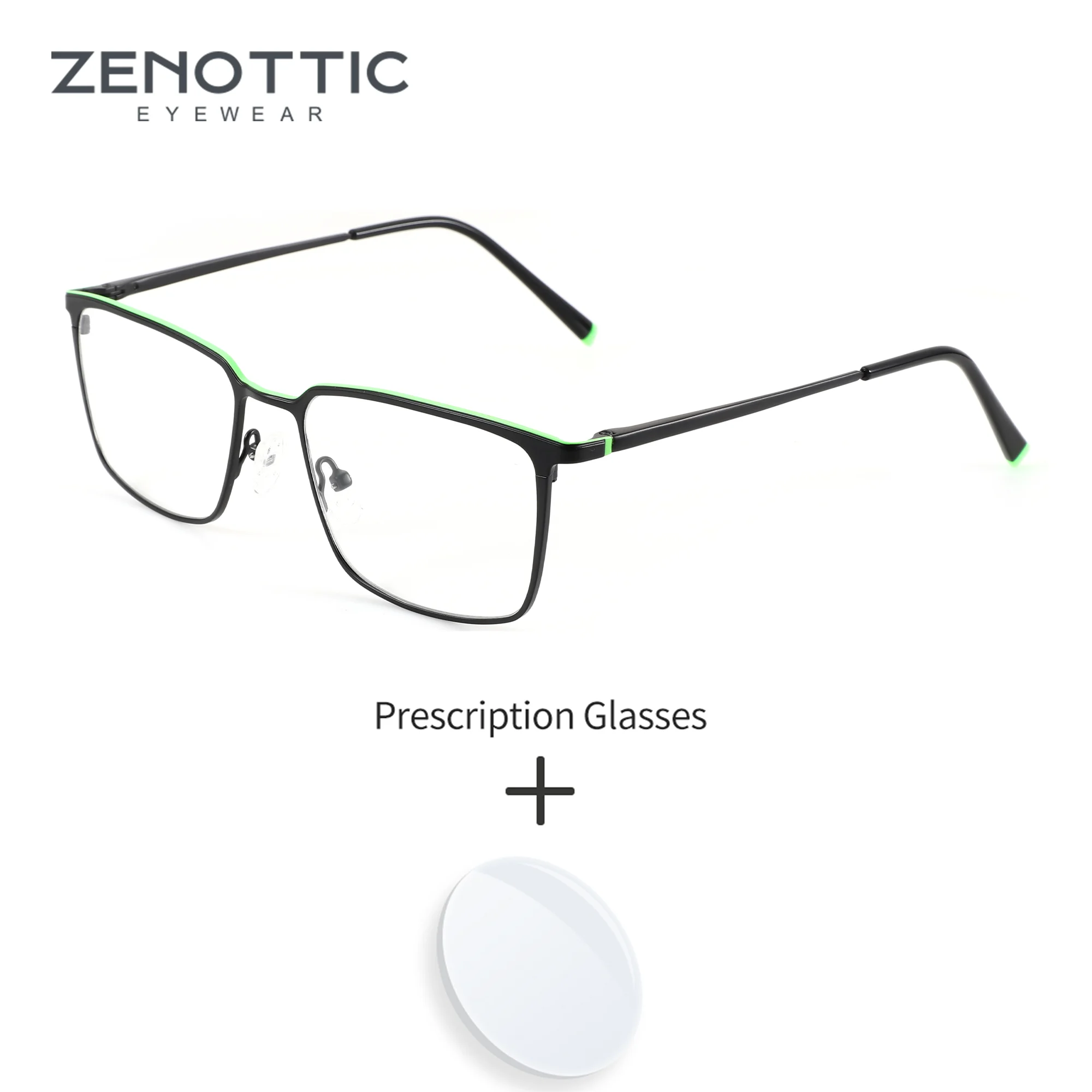 ZENOTTIC (L Size) Man Square Metal Prescription Glasses Corrected Visual Lightweight and Exquisite Myopia Progressive Lenses
ZENOTTIC (L Size) Man Square Metal Prescription Glasses Corrected Visual Lightweight and Exquisite Myopia Progressive Lenses