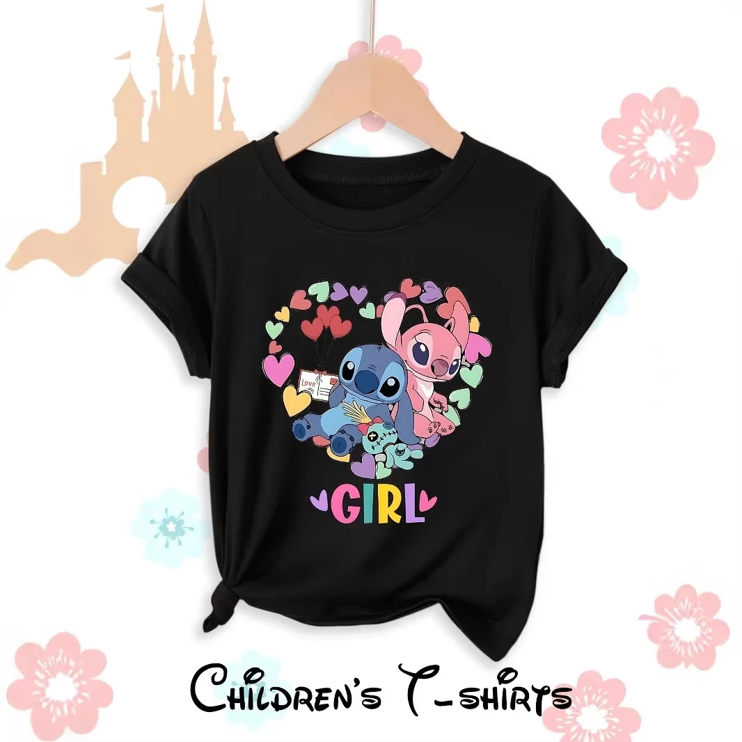 Летняя одежда для маленьких девочек Disney, милый топ с принтом Стича, детские корейские футболки с короткими рукавами для девочек, детский хлопковый наряд с круглым вырезом
Летняя одежда для маленьких девочек Disney, милый топ с принтом Стича, детские корейские футболки с короткими рукавами для девочек, детский хлопковый наряд с круглым вырезом