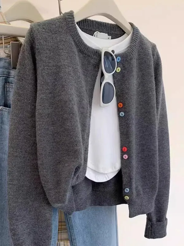 Gray Bear Fur Knitted Open Cardigan Women's Spring Autumn New Style Sweater Coat Autumn Winter Small Size Outerwear round Nec...
Gray Bear Fur Knitted Open Cardigan Women's Spring Autumn New Style Sweater Coat Autumn Winter Small Size Outerwear round Nec...