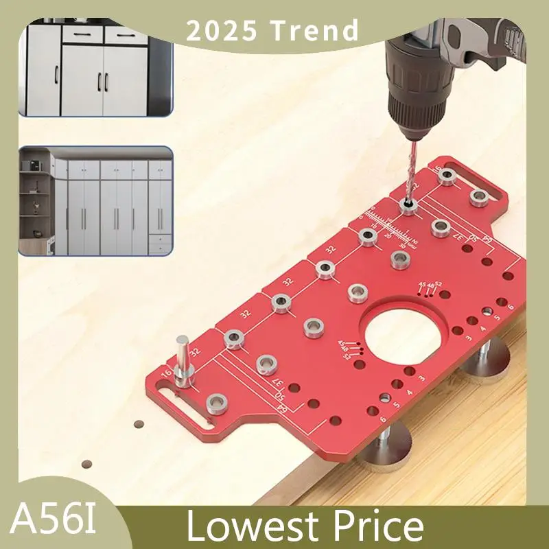A56I Top 2In1 Door Handle Shelf Pin Drilling Guide Jig Woodworking Hinge Drilling Locator Hinged Cabinet Door Hole Puncher Jig
A56I Top 2In1 Door Handle Shelf Pin Drilling Guide Jig Woodworking Hinge Drilling Locator Hinged Cabinet Door Hole Puncher Jig