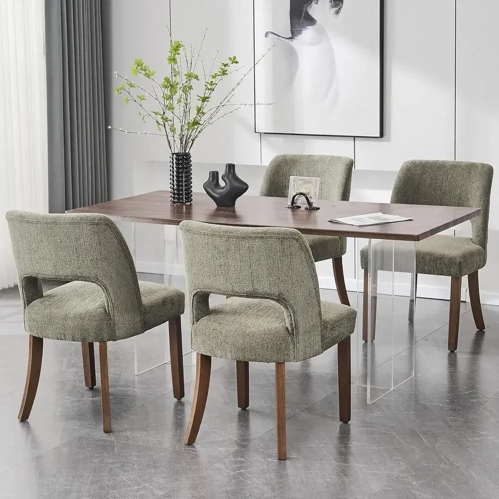 Wooden Dining Chairs Set o 4, ern abric Upholstered Dining Room Chair Kitchen Chairs, armhouse Dinner Chair or Kitchen Dining Ro
Wooden Dining Chairs Set o 4, ern abric Upholstered Dining Room Chair Kitchen Chairs, armhouse Dinner Chair or Kitchen Dining Ro