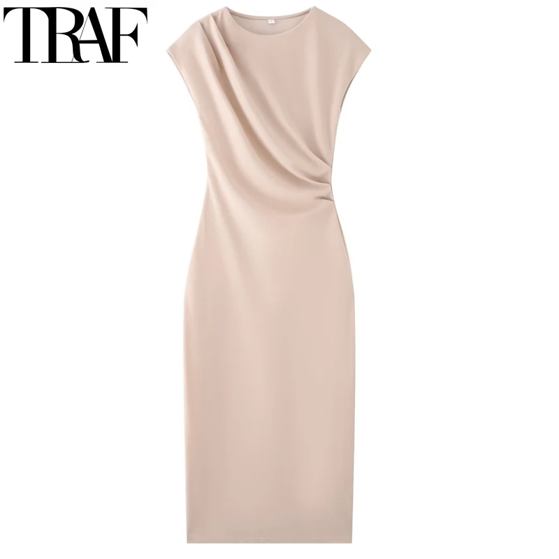 TRAF Ruffled Elegant Party Dresses 2025 Sleeveless Solid Midi Dresses Woman Summer Ruched Evening Dress Fitted Long Dress 088
TRAF Ruffled Elegant Party Dresses 2025 Sleeveless Solid Midi Dresses Woman Summer Ruched Evening Dress Fitted Long Dress 088
