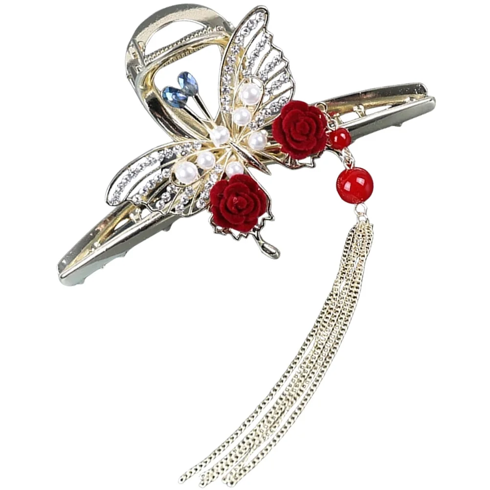 Butterfly Claw Clip Pearl Tassel Half Bun Hairpin Strong Grip Metal Jaw Clasp For Thick Hair Women Bridal Hair Styling
Butterfly Claw Clip Pearl Tassel Half Bun Hairpin Strong Grip Metal Jaw Clasp For Thick Hair Women Bridal Hair Styling