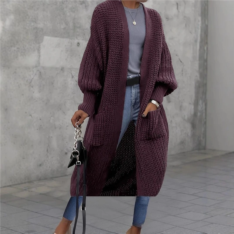 2025 Autumn and Winter Coat Long Loose Knitted Cardigan Sweater
2025 Autumn and Winter Coat Long Loose Knitted Cardigan Sweater