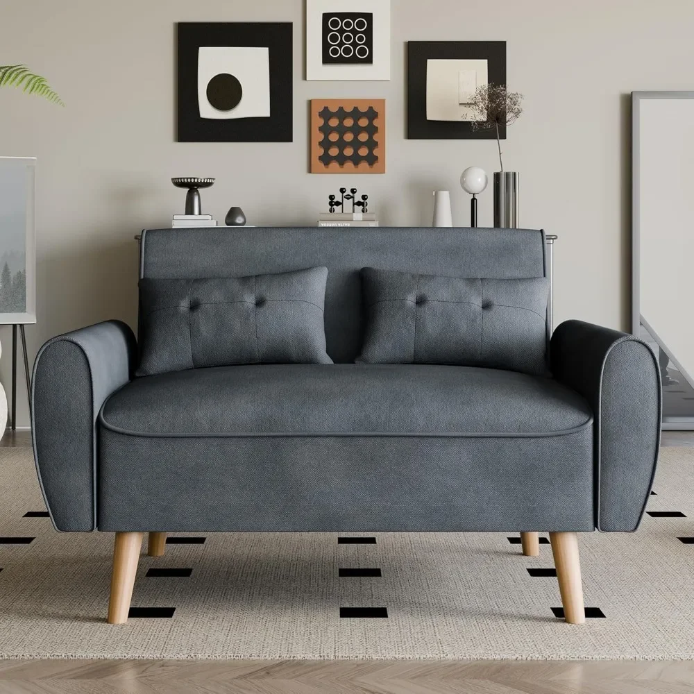 47" Small Modern Loveseat Sofa, Mid Century Linen Fabric 2-Seat Sofa Couch Tufted Love Seat for Living Room, Bedroom
47" Small Modern Loveseat Sofa, Mid Century Linen Fabric 2-Seat Sofa Couch Tufted Love Seat for Living Room, Bedroom