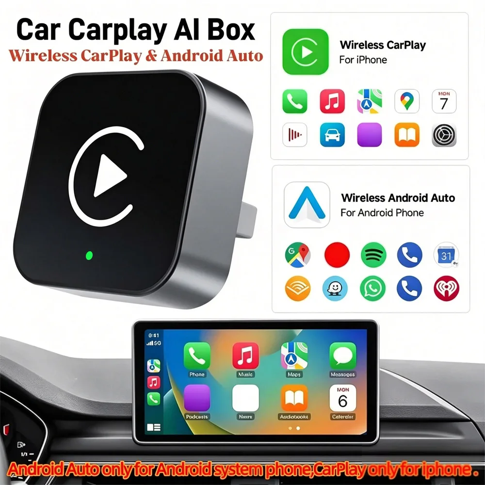 NEW 2IN1 Wireless Carplay Android Auto Adapter Wired to Wireless carplay Adapter for iPhone Wireless Control Plug & Play Carplay
NEW 2IN1 Wireless Carplay Android Auto Adapter Wired to Wireless carplay Adapter for iPhone Wireless Control Plug & Play Carplay