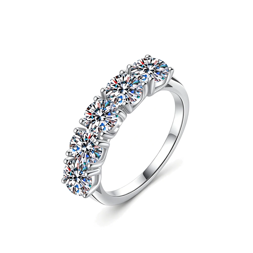VENTFILLE Moissanite Ring Diamond 0.3/0.5/1CT*5 D Color for Women 100% 925 Silver Engagement Wedding Band Jewelry Wholesale
VENTFILLE Moissanite Ring Diamond 0.3/0.5/1CT*5 D Color for Women 100% 925 Silver Engagement Wedding Band Jewelry Wholesale
