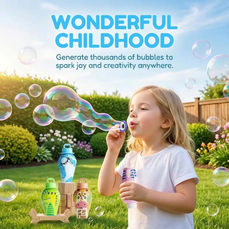 2Pcs Cute Cartoon Animal Mini Bubble Stick Children's Toy Small Handheld Bubble Blowing Water No Splash Bubble Cup
2Pcs Cute Cartoon Animal Mini Bubble Stick Children's Toy Small Handheld Bubble Blowing Water No Splash Bubble Cup