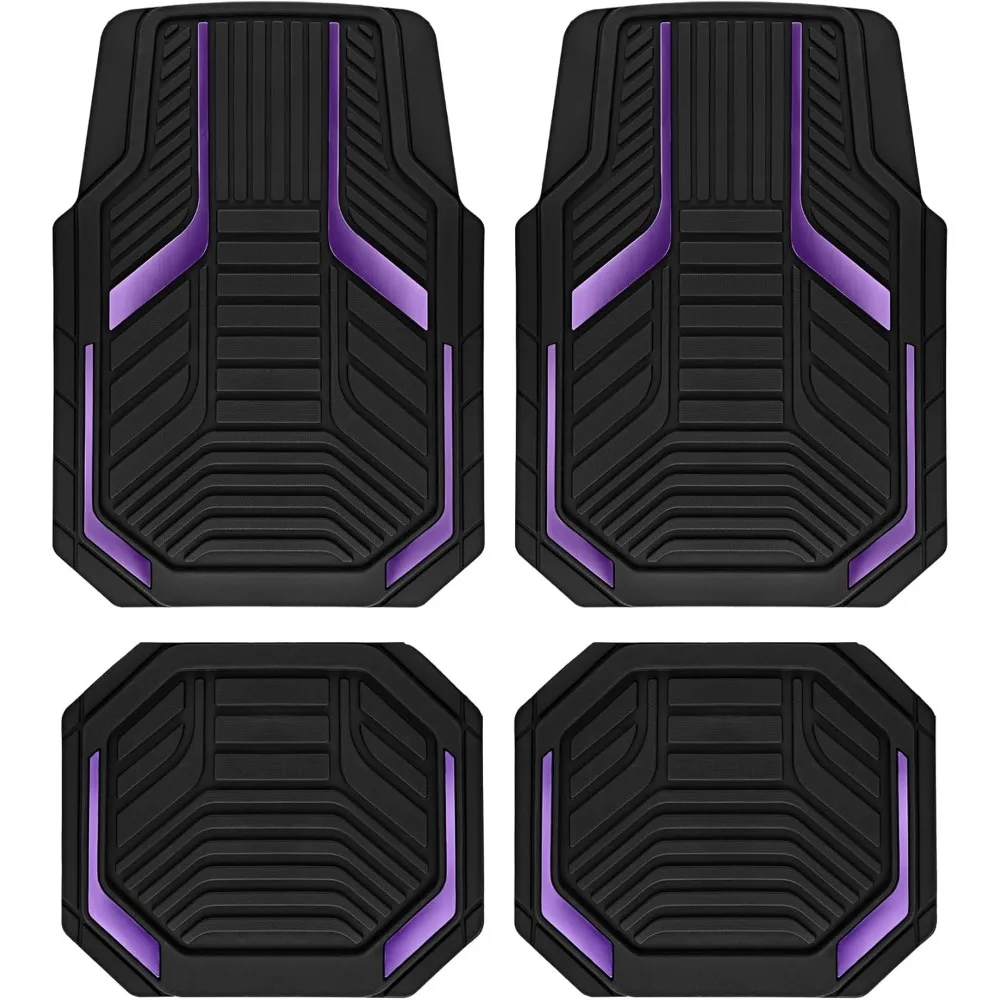 Heavy Duty Rubber Floor Mats with Purple Aluminum Film Anti Slip All Weather Trim to Fit SUV Sedan
Heavy Duty Rubber Floor Mats with Purple Aluminum Film Anti Slip All Weather Trim to Fit SUV Sedan