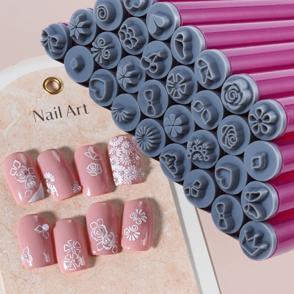 #4/6/10pcs Nail Art Stamp Pen Set Bows/Cherry/Butterfly/Silicone Head Design Nail Graffiti Painting Drawing Nail Stamp Pen Tools
#4/6/10pcs Nail Art Stamp Pen Set Bows/Cherry/Butterfly/Silicone Head Design Nail Graffiti Painting Drawing Nail Stamp Pen Tools