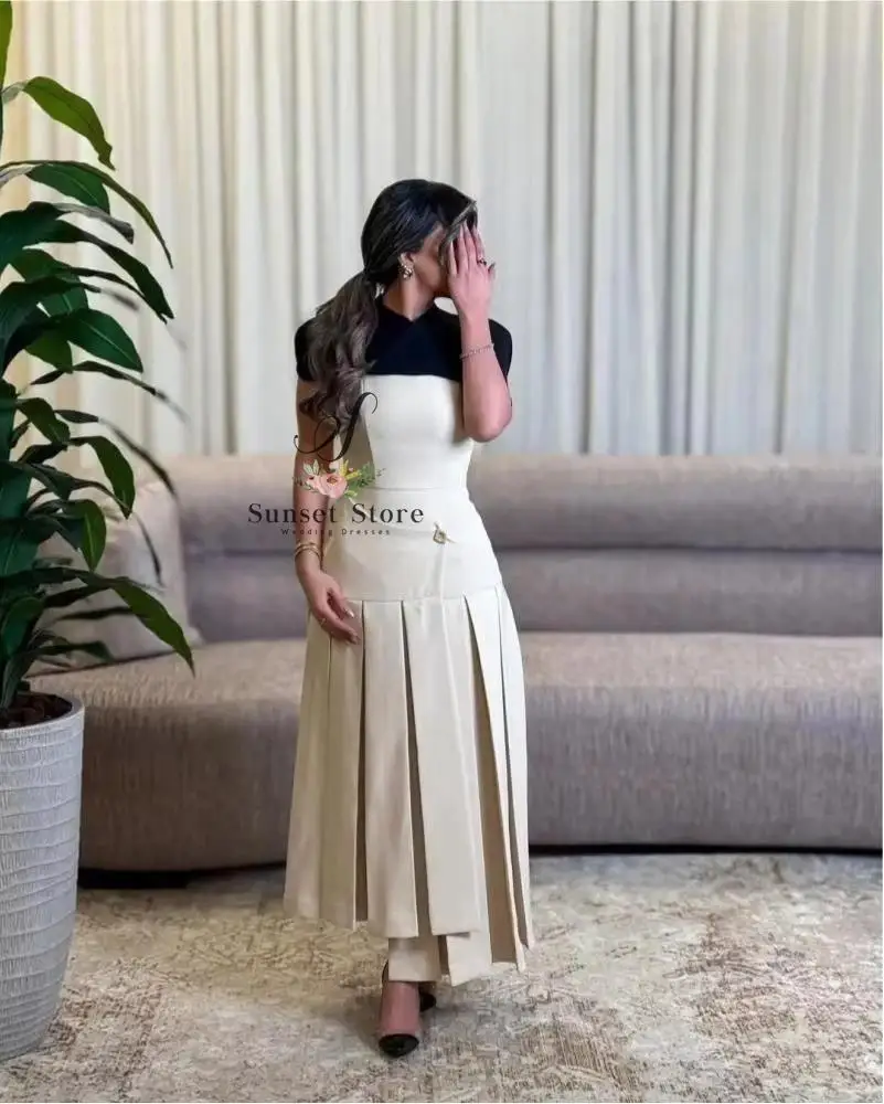 Customized Pleated Prom Dress with Short Cape Square Neck Sleeveless Wedding Guest Midi Dresses Two-Piece Formal Cocktail Gown
Customized Pleated Prom Dress with Short Cape Square Neck Sleeveless Wedding Guest Midi Dresses Two-Piece Formal Cocktail Gown