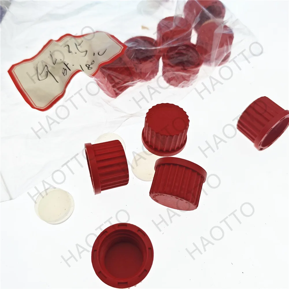 10pcs Screw cap, silk cap, reagent bottle, red cap PBT GL14/18/25/32/45, laboratory red cap heat-resistant 180 degree 
10pcs Screw cap, silk cap, reagent bottle, red cap PBT GL14/18/25/32/45, laboratory red cap heat-resistant 180 degree