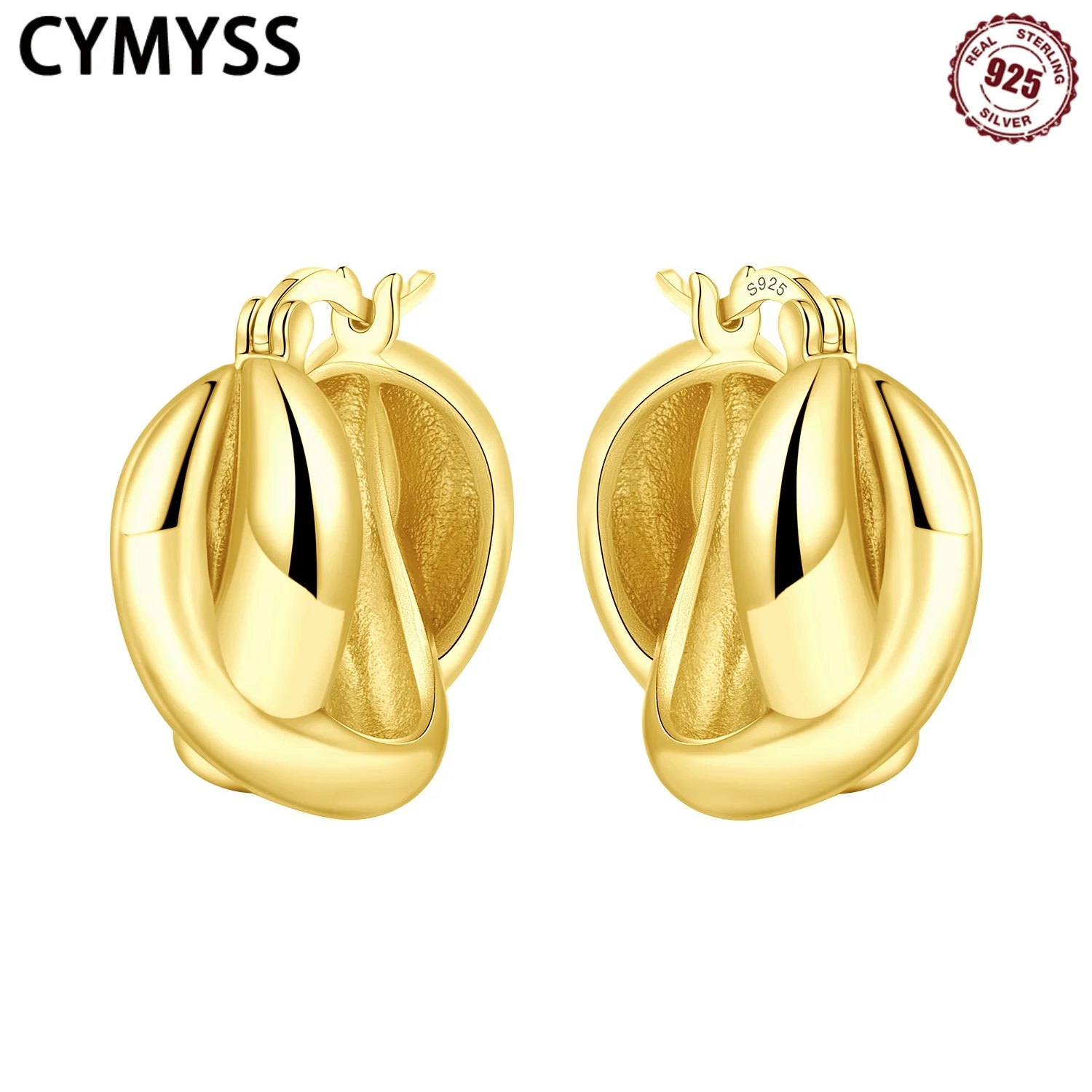 CYMYSS 925 sterling silver texture woven earrings suitable for wedding jewelry luxury design women's earrings
CYMYSS 925 sterling silver texture woven earrings suitable for wedding jewelry luxury design women's earrings