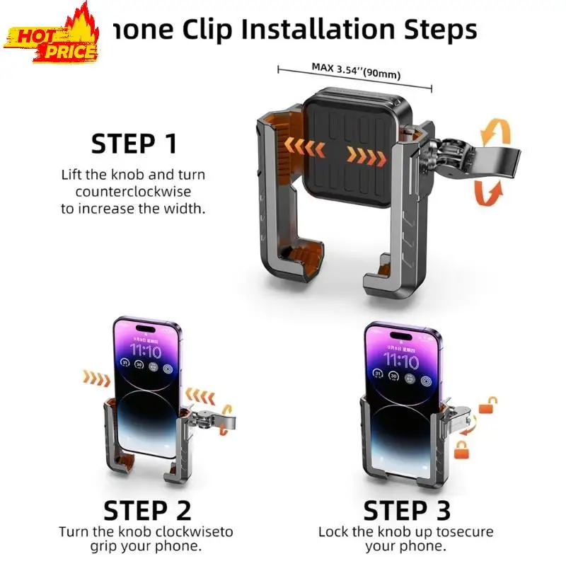 Motorcycle Phone Mount,for 4.7'' to 6.8'' Device Bicycles Scooters Handlebar Phone Mount for Smartphoes Navigation
Motorcycle Phone Mount,for 4.7'' to 6.8'' Device Bicycles Scooters Handlebar Phone Mount for Smartphoes Navigation