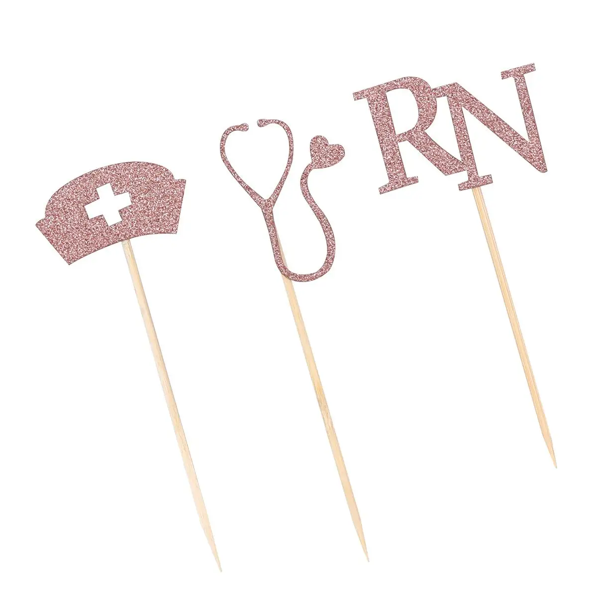 24 Pcs Cake Picks Party Cupcake Topper Dessert Decor Rose Gold Nurse Golden Graduation Supplies Celebration Bar Tools
24 Pcs Cake Picks Party Cupcake Topper Dessert Decor Rose Gold Nurse Golden Graduation Supplies Celebration Bar Tools