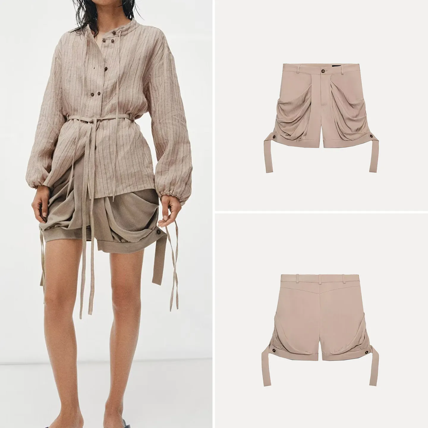 Fashionable Casual Pleated Draped Short Pants Women's Spring 2026 New Arrival mid Waist Straight Leg Pants by ZADATA
Fashionable Casual Pleated Draped Short Pants Women's Spring 2026 New Arrival mid Waist Straight Leg Pants by ZADATA