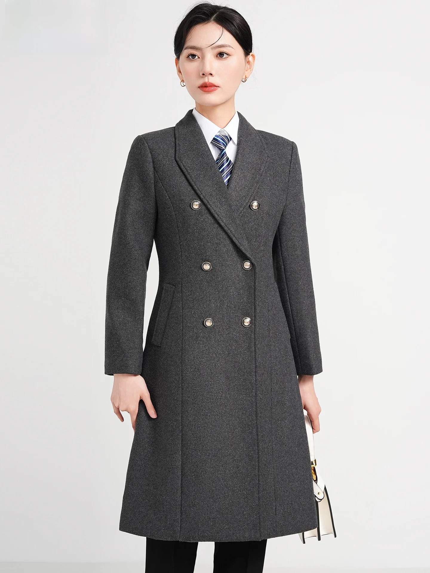 Шерстяное пальто женское зимнее теплое для работы в отеле, средней длины, твидовое, приталенное, для офиса
Шерстяное пальто женское зимнее теплое для работы в отеле, средней длины, твидовое, приталенное, для офиса