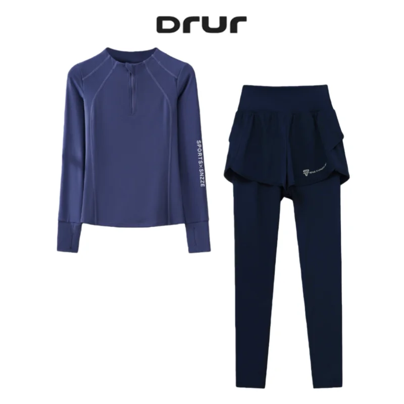 DRUR Women's 2 Piece Yoga Sets With Half Zip Crop Tops and 2 In 1 Gym Pants Casual Workout Tracksuit Jogger Loungewear Outfit
DRUR Women's 2 Piece Yoga Sets With Half Zip Crop Tops and 2 In 1 Gym Pants Casual Workout Tracksuit Jogger Loungewear Outfit