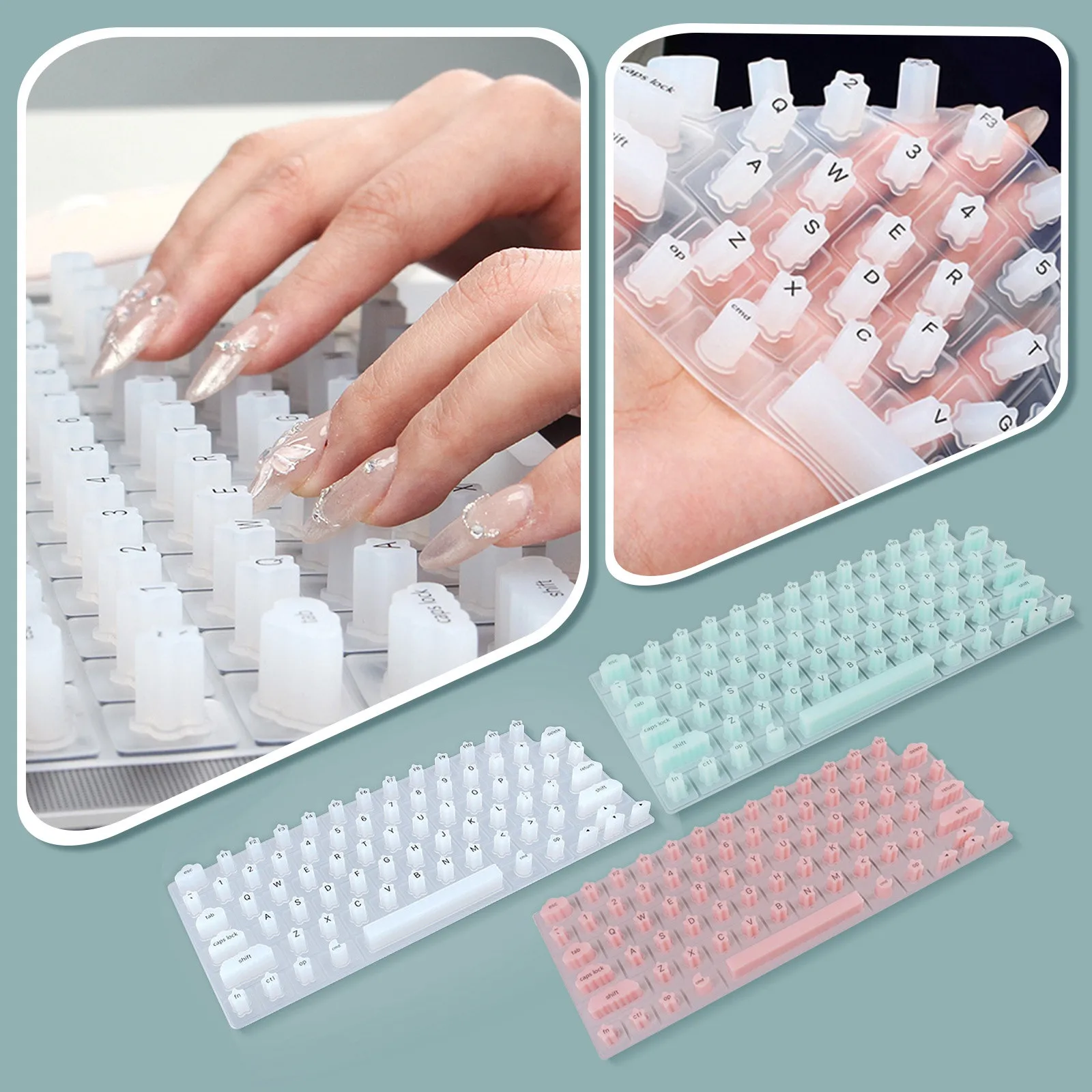 Силиконовый водонепроницаемый защитный чехол для клавиатуры, портативный защитный чехол для клавиатуры, удобный чехол для клавиатуры с длинными ногтями 
Силиконовый водонепроницаемый защитный чехол для клавиатуры, портативный защитный чехол для клавиатуры, удобный чехол для клавиатуры с длинными ногтями