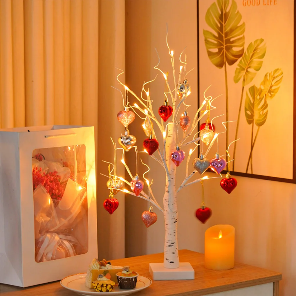 Romantic Heart-Shaped Birch Tree Lamp Warm White LED Artificial Tree Light Creating Romantic Atmosphere Christmas
Romantic Heart-Shaped Birch Tree Lamp Warm White LED Artificial Tree Light Creating Romantic Atmosphere Christmas